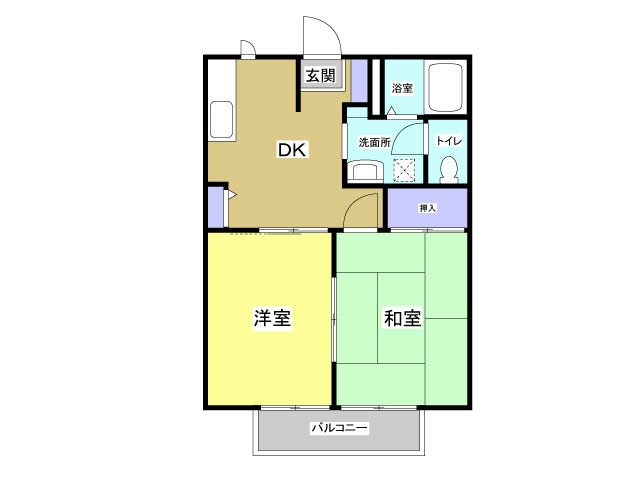パストラルＢ 101号室 間取り