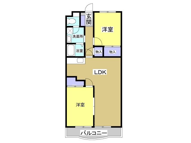 ミレーニア 201号室 間取り
