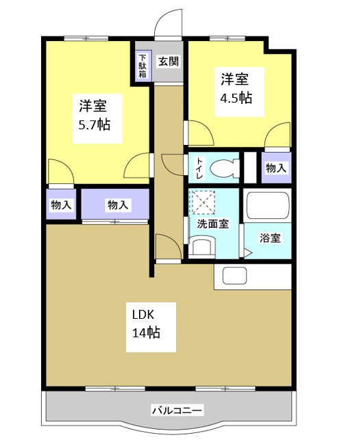 ラポール下俣南 間取り図