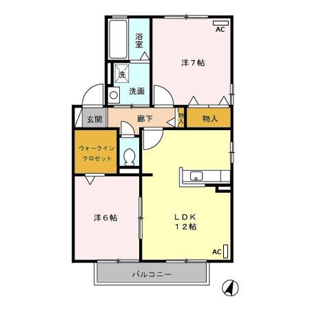 ウィル・ノーブル　Ａ 間取り図