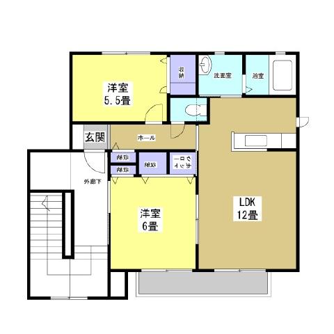 モンテベルテＢ 間取り図