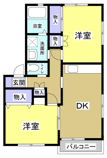 キートスⅠ 201号室 間取り