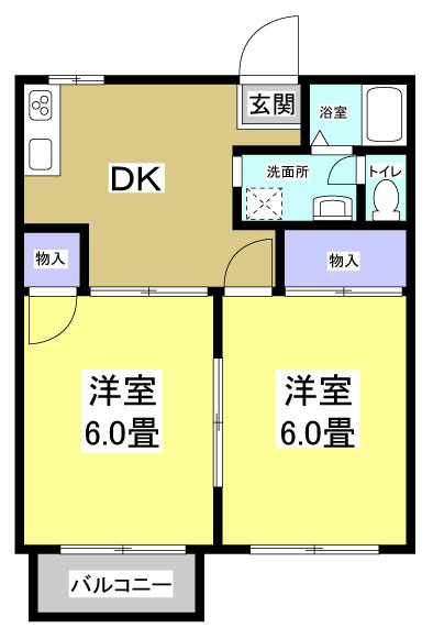 サントピアＢ 201号室 間取り