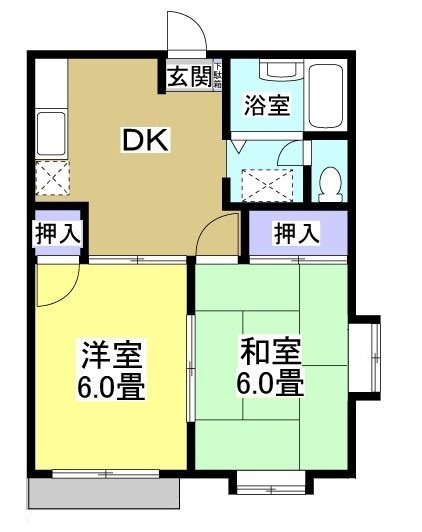 エルデム岡崎Ａ 201号室 間取り