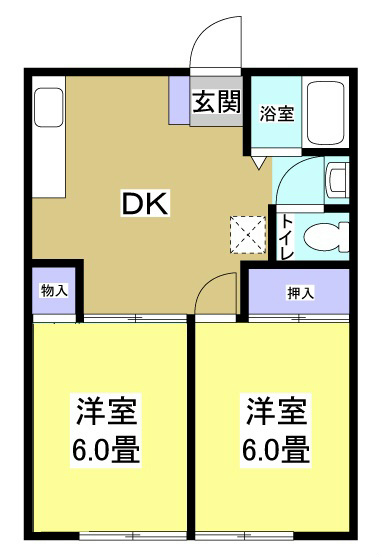 パナハイツ河合 B 間取り図