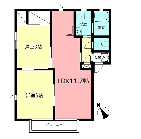 ルミエール蛍田Ｂ 間取り