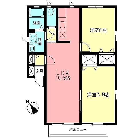 エスポワール立野Ｂ 間取り