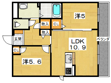 シャーメゾン河内磐船 間取り