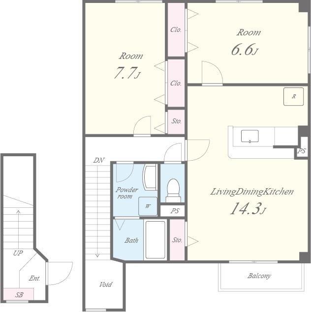 ディアコート(茨木市) 206号室 間取り