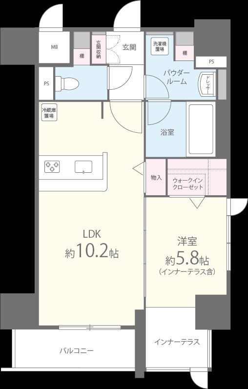 メゾンエスプリ生田 間取り図
