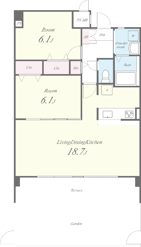 ｺﾝﾌｫｰﾄ ﾌﾟﾚｲｽ(藤沢) 間取り図