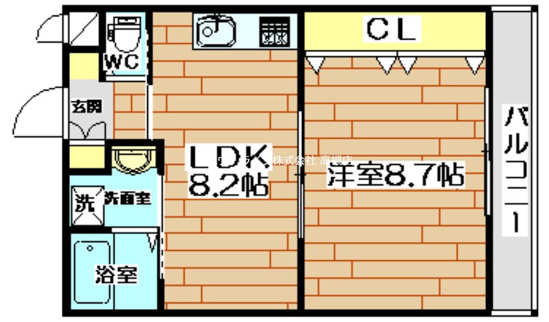 TIAハイム上本町 201号室 間取り