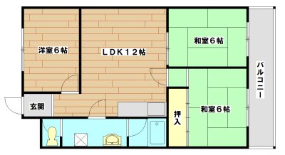 サクラス高槻（旧ハイツ大手町Ⅳ） 間取り