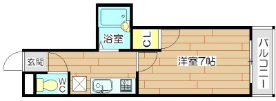 ビアンヌール川西 306号室 間取り