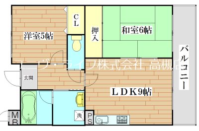 オークハウス 202号室 間取り