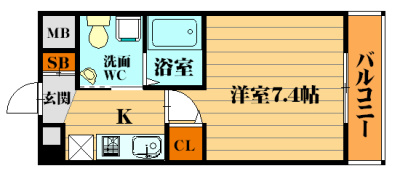 セレニテ高槻 703号室 間取り