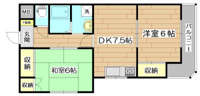 メゾン芥川 203号室 間取り