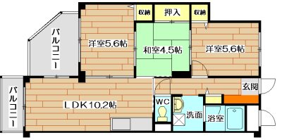 高槻リベルマンション 間取り