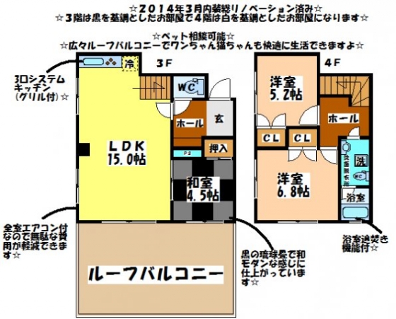 メゾン･オカダ★仲介手数料半月分★ 間取り図