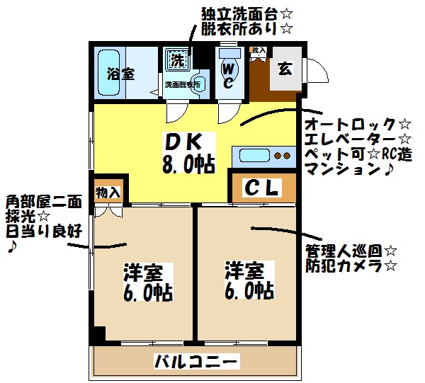 メゾンドコレイユ★仲介手数料半月分★ 間取り図