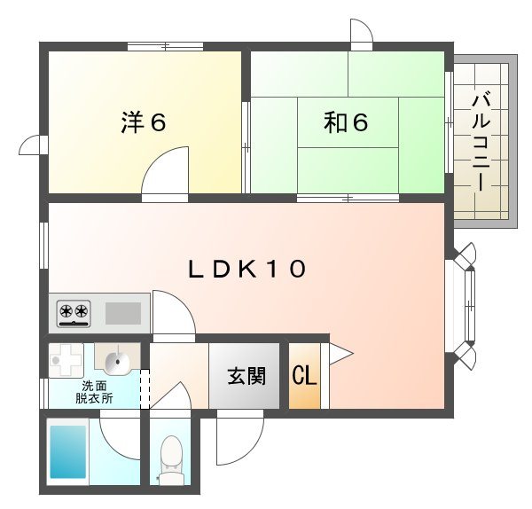 メゾンシャリオD棟 間取り