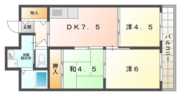 グロリーハイツ常盤 間取り