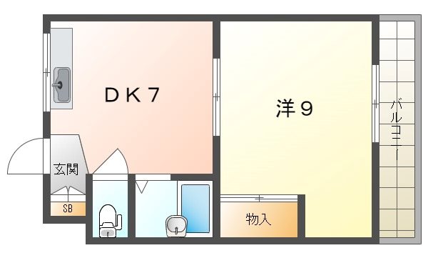 第１カトレアハイツ寝屋川 間取り