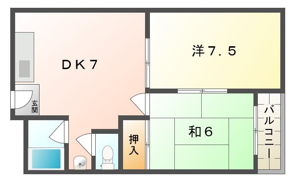 コーポ城垣 間取り