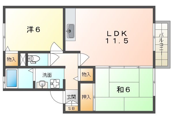 サンメゾン塚脇 間取り