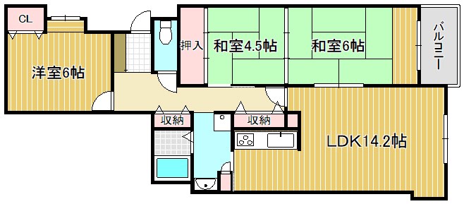 コスモ守山5番館 間取り