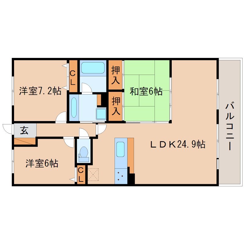 サーパス栗東駅前 間取り