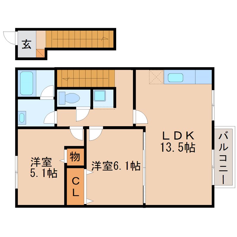 さくら160　B棟 間取り
