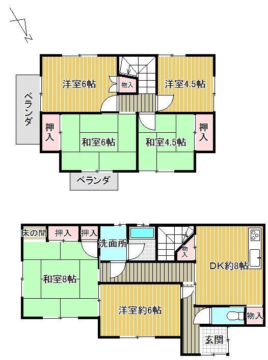 大門町貸家 間取り