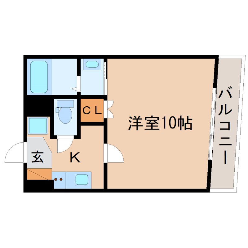 アフロディテ 4B号室 間取り