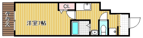 エフティグラン 108号室 間取り