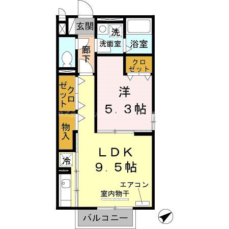 セジュールHIGASHIURA 間取り