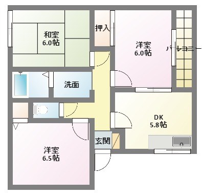 シャトレ岡田B 間取り