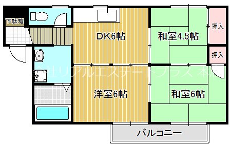 旭セジュール 201号室 間取り