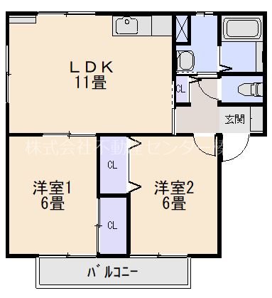 クレベール神戸Ｂ 間取り