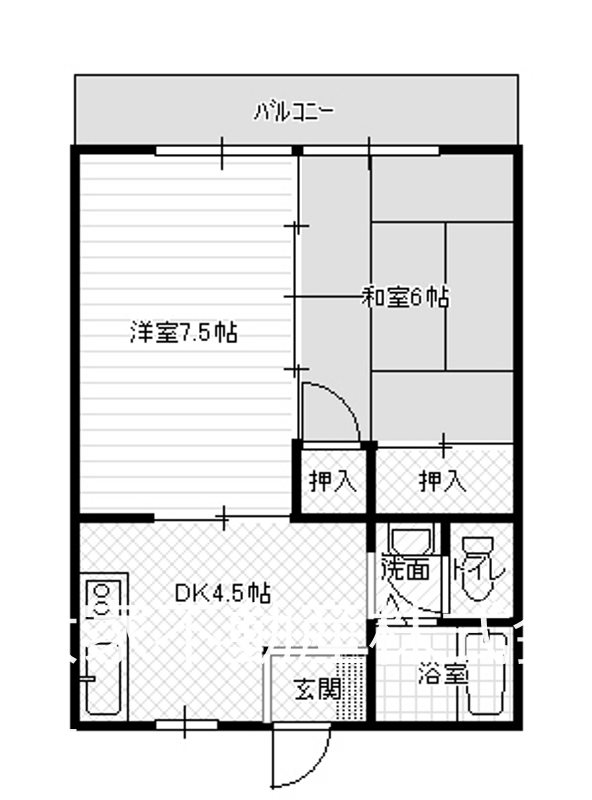 ヴィラコート西岡Ⅰ 間取り図