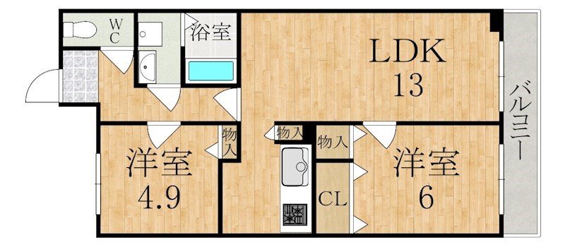 ネオハイツ八木西 507号室 間取り