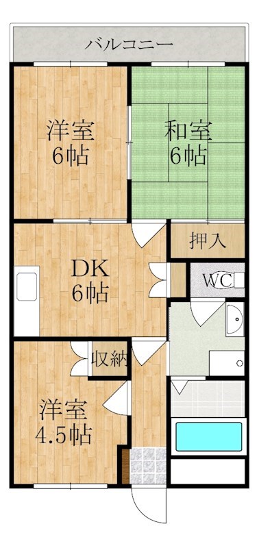 フローラルコートⅡ番館 間取り図