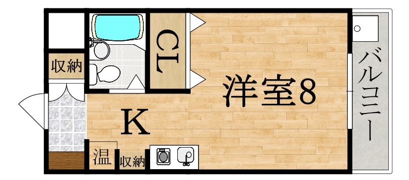 ビクトワール八木 206号室 間取り