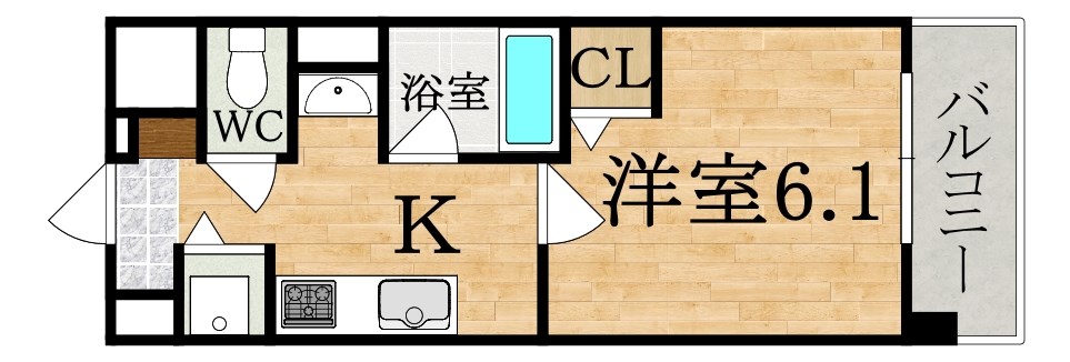 ヴェラルーナ 203号室 間取り