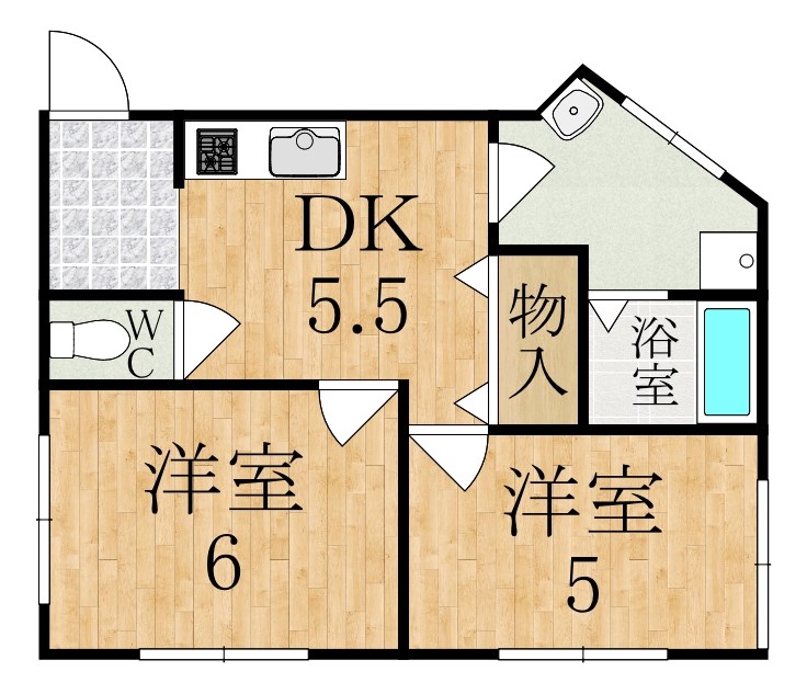 安田マンション 302号室 間取り