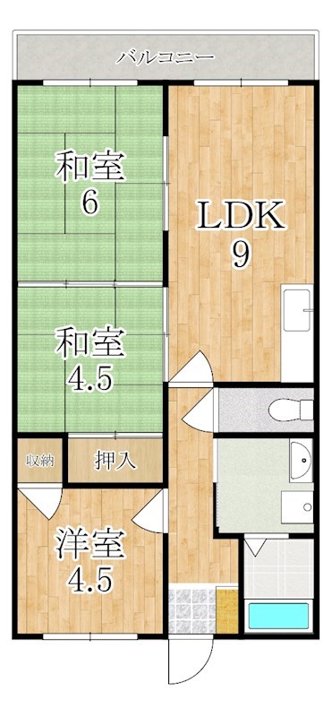 グランパークスヨシノ 203号室 間取り