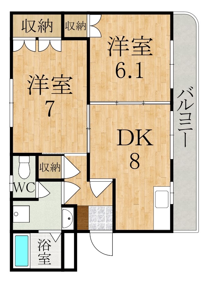 ノースフォレスト 105号室 間取り