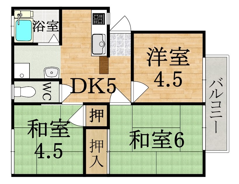 アーバンしまゆう 102号室 間取り