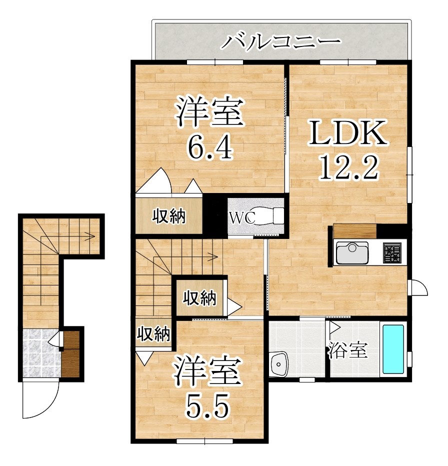 アムールA 間取り図