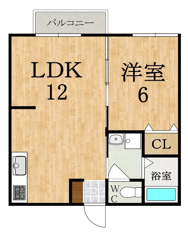 アネックス石川A棟 102号室 間取り